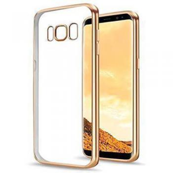 Carcasa Samsung Galaxy S8 Transparente con marco dorado - Imagen 1