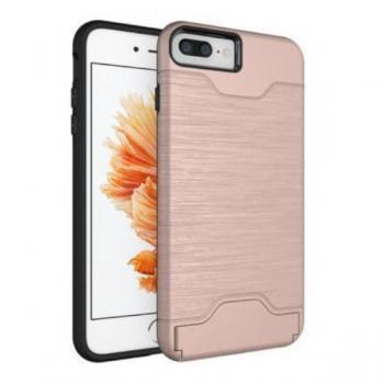 Carcasa con tarjetero y soporte rosa para iPhone 7 Plus / 8 Plus - Imagen 1