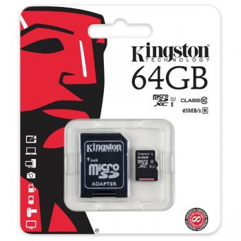 Tarjeta de memoria microSD Kingston de 64 GB - Imagen 1