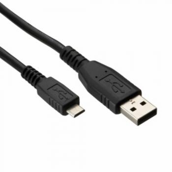 Cable de datos USB/microUSB negro - Imagen 1