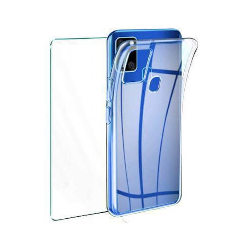Protector cristal templado + funda silicona Samsung Galaxy A21s - Imagen 1
