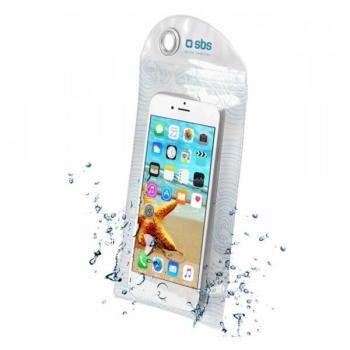 Funda impermeable blanca para móvil de hasta 5,5" - Imagen 1