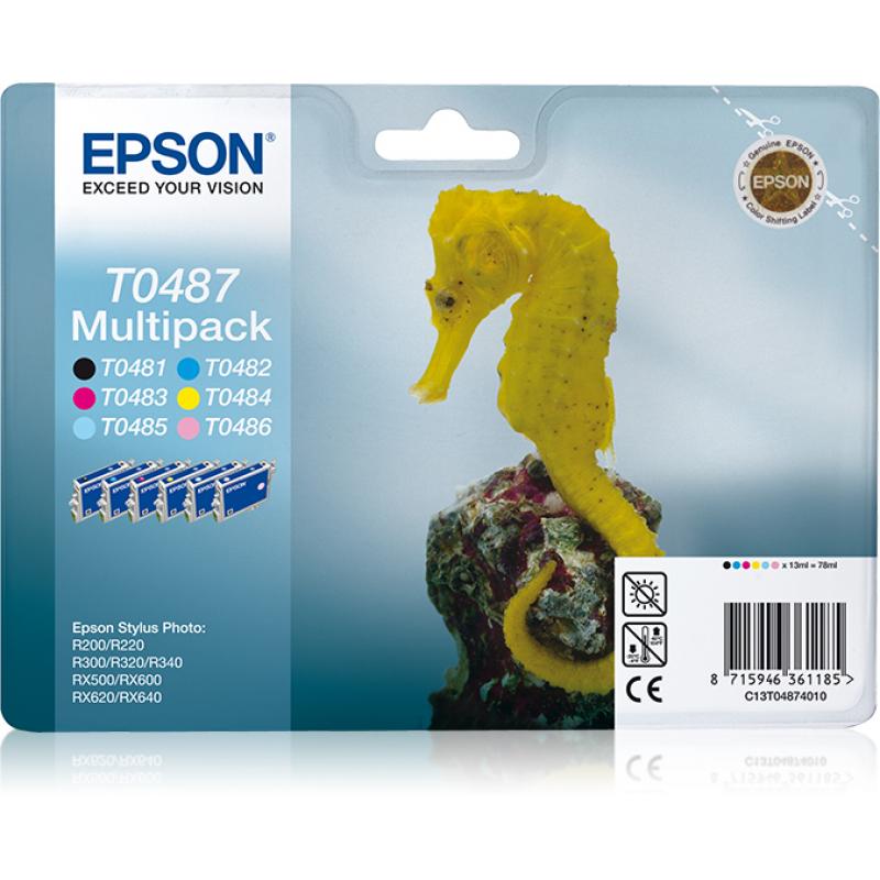 Seahorse Multipack T0487 6 colores (etiqueta RF) - Imagen 1
