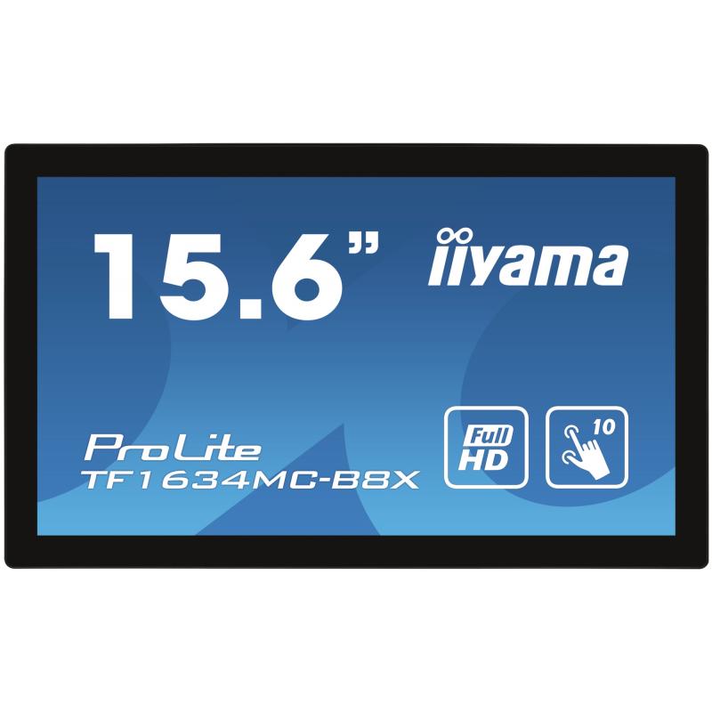 ProLite TF1634MC-B8X monitor pantalla táctil 39,6 cm (15.6") 1920 x 1080 Pixeles Multi-touch Multi-usuario Negro - Imagen 1