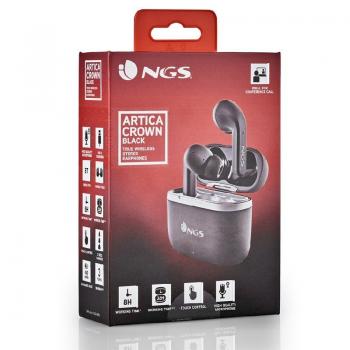 Auriculares Bluetooth NGS Ártica Crown con estuche de carga/ Autonomía 8h/ Negros - Imagen 5