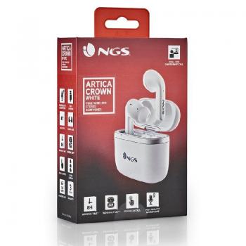 Auriculares Bluetooth NGS Ártica Crown con estuche de carga/ Autonomía 8h/ Blancos - Imagen 5