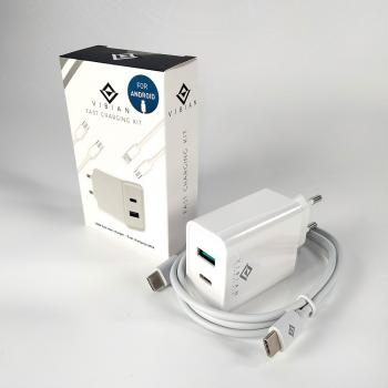 CARGADOR VIBIAN 20W + CABLE USB-C (ANDROID) - Imagen 1