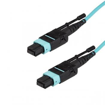 MPO12PL1M cable de fibra optica 1 m MPO/MTP OM3 Color aguamarina - Imagen 1