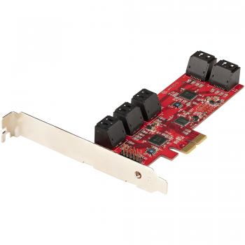 Tarjeta PCIe Controladora SATA de 10 Puertos - Tarjeta de Expansión PCI Express SATA - 6Gbps - Perfil Bajo/Completo - Conectores