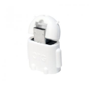 AA0063 cable gender changer Micro-USB-OTG USB 2.0 Blanco - Imagen 1