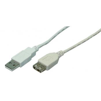 USB 2.0 5m cable USB 0,5 m USB A Gris - Imagen 1