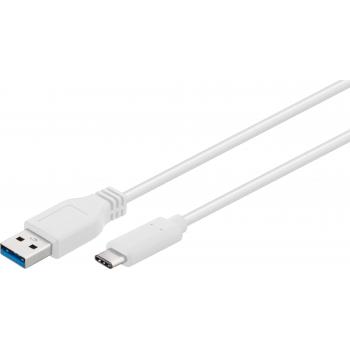 67188 cable USB 1 m USB 3.2 Gen 1 (3.1 Gen 1) USB C USB A Blanco - Imagen 1