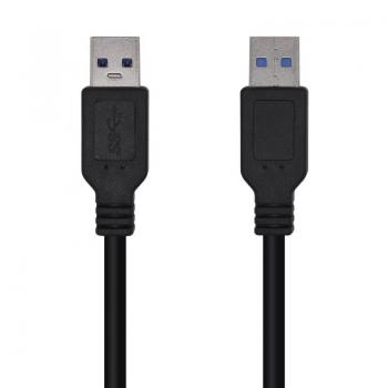 Cable USB 3.0 Aisens A105-0448/ USB Macho - USB Macho/ 3m/ Negro - Imagen 1