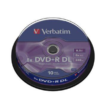 DVD+R VERBATIM DOUBLE LAYER 8X 8.5GB TARRINA 10 - Imagen 1