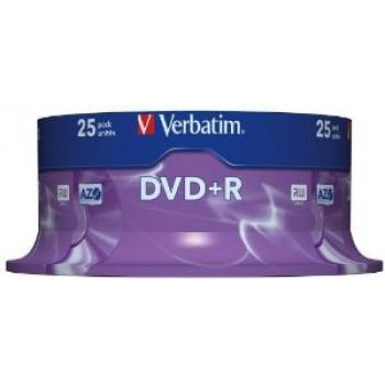 DVD+R VERBATIM 4.7GB 16X ADV AZO PACK 25U - Imagen 1
