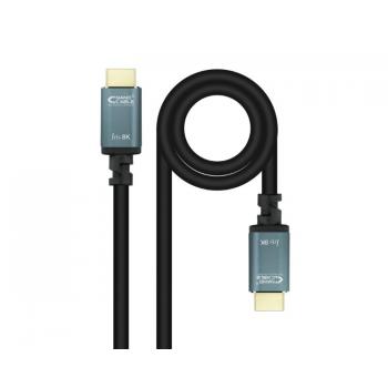 Cable Hdmi V2.1 8k Tipo A/m-a/m Black 1m Nanocable - Imagen 1