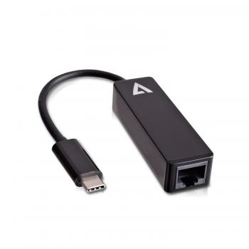 Adattatore video USB nero da USB-C maschio a RJ45 maschio - Imagen 1