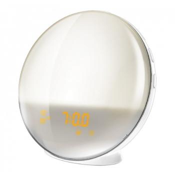 Despertador Inteligente con Lámpara RGB Muvit iO MIOLAMP005/ Radio FM/ Blanco - Imagen 1