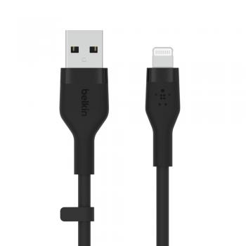 Cbl Silicqe USB-A LTG 2M noir cable USB USB A USB C/Lightning Negro - Imagen 1