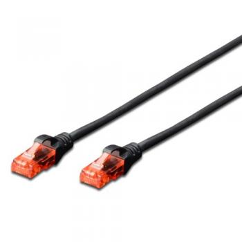 EW-6U-020 cable de red Negro 2 m Cat6 U/UTP (UTP) - Imagen 1