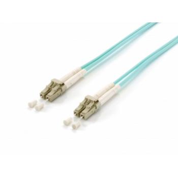 255411 cable de fibra optica 1 m LC OM3 Turquesa - Imagen 1