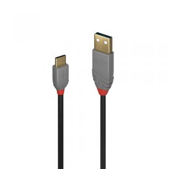 36887 cable USB 2 m USB 2.0 USB A USB C Negro, Gris - Imagen 1