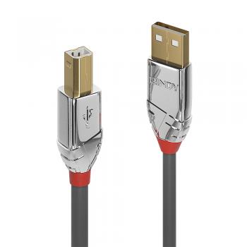 36643 cable USB 3 m USB 2.0 USB A USB B Gris - Imagen 1