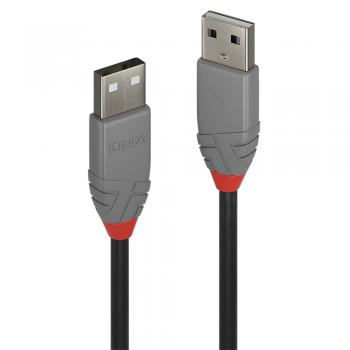 36691 cable USB 0,5 m USB 2.0 USB A Negro, Gris - Imagen 1