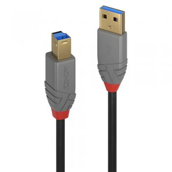 36742 cable USB 2 m USB 3.2 Gen 1 (3.1 Gen 1) USB A USB B Negro, Gris - Imagen 1