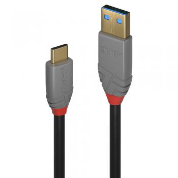 36910 cable USB 0,5 m USB C USB A Negro, Gris - Imagen 1