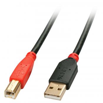 42762 cable USB 15 m USB 2.0 USB A USB B Negro, Rojo - Imagen 1