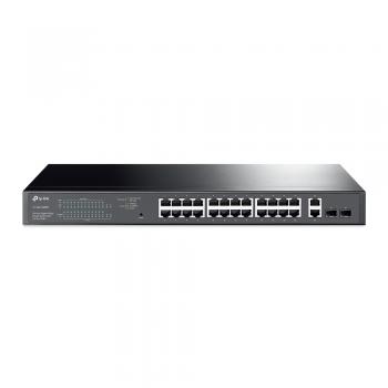 TL-SG1428PE switch Gestionado Gigabit Ethernet (10/100/1000) Energía sobre Ethernet (PoE) 1U Negro - Imagen 1
