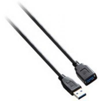 Cable de extensión USB negro con conector USB 3.0 A hembra a USB 3.0 A macho 3m 10ft - Imagen 1