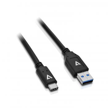1M USB 2.0 (m) a USB-C (m) Cable - Negro - Imagen 1