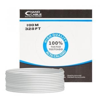 Bobina de Cable RJ45 FTP Nanocable 10.20.0702-FLEX Cat.5e/ 100m/ Gris - Imagen 1