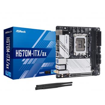 H670M-ITX/ax Intel H670 LGA 1700 mini ITX - Imagen 1