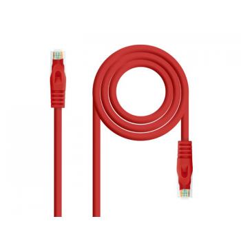 Cable De Red Latiguillo Rj45 Utp Cat6a Awg24 Lszh 0.25 M Rojo Nanocable - Imagen 1