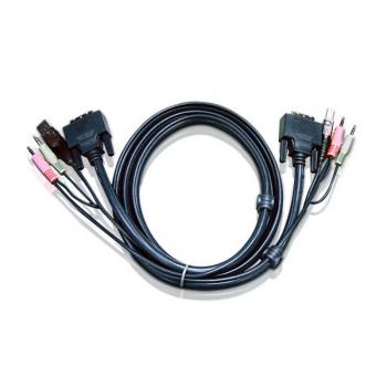 Cable KVM DVI-D single link USB de 3 m - Imagen 1