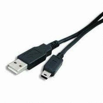 CAB-413E2 cable USB 2 m USB 2.0 USB A Mini-USB B Negro - Imagen 1