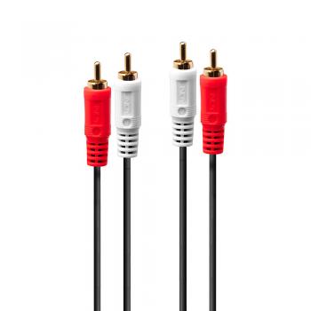 35660 cable de audio 1 m 2 x RCA Rojo, Blanco - Imagen 1