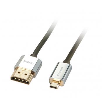 41680 cable HDMI 0,5 m HDMI tipo A (Estándar) HDMI tipo D (Micro) Negro, Plata - Imagen 1
