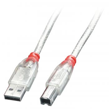 41751 cable USB 0,5 m USB 2.0 USB A USB B Transparente - Imagen 1