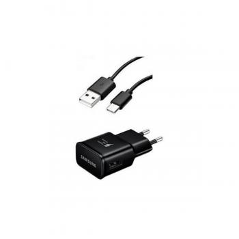 Cargador Samsung con cable USB-C negro EP-TA20EBE + EP-DG950 - Imagen 1