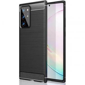 Funda Samsung Galaxy Note 20 Ultra con inserciones símil a fibra de carbono Negro - Imagen 1
