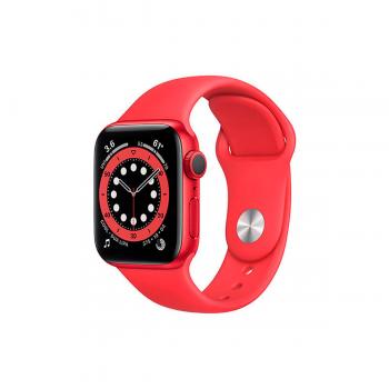 Apple Watch Series 6 (GPS), 44mm Aluminio (PRODUCT) RED y correa deportiva Roja - Imagen 1