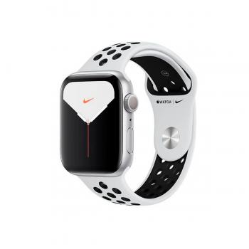 Apple Watch Series 5 Nike GPS, Caja 44mm Aluminio Plata y correa deportiva platino puro/negro MX3V2TY/A - Imagen 1