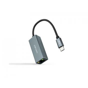 Conversor Usb-c A Ethernet Gigabit 10/100/1000 15cm Gris Nanocable - Imagen 1