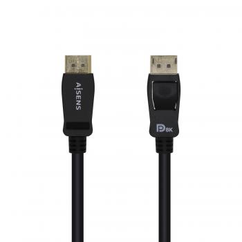 Cable Displayport Certificado V1.4 8k@60hz, DP/M-DP/M, Negro, 2.0m