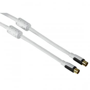 1.5m, 2xCoax cable coaxial 1,5 m Blanco