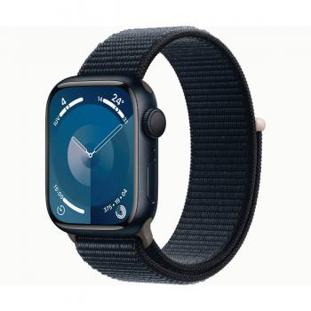 Apple Watch Series 9 GPS + Celular 41mm Aluminio y Correa deportiva Loop Negra (Midnight) MRHU3